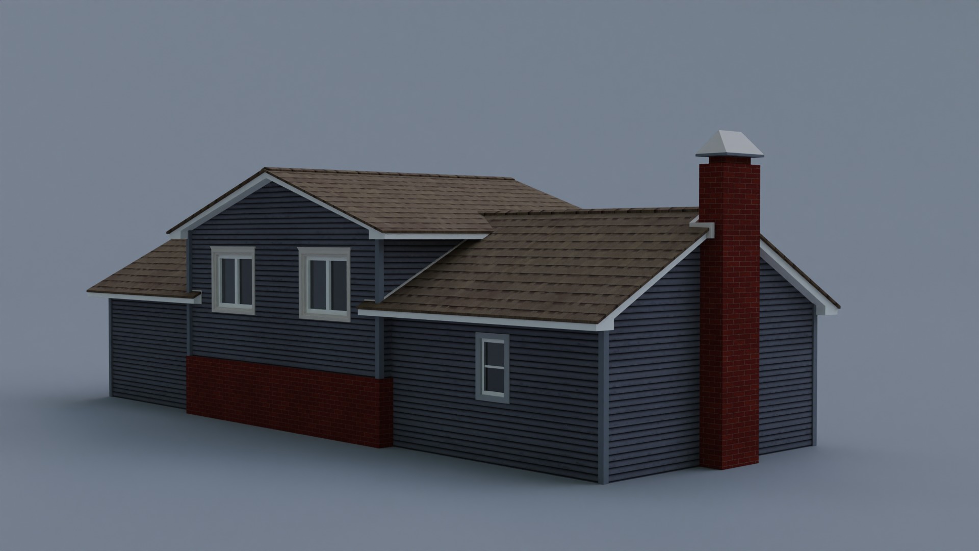 Low Poly house 18 Low-poly 3D model_6