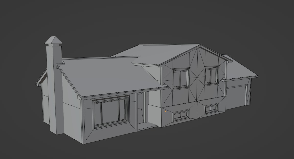 Low Poly house 18 Low-poly 3D model_8