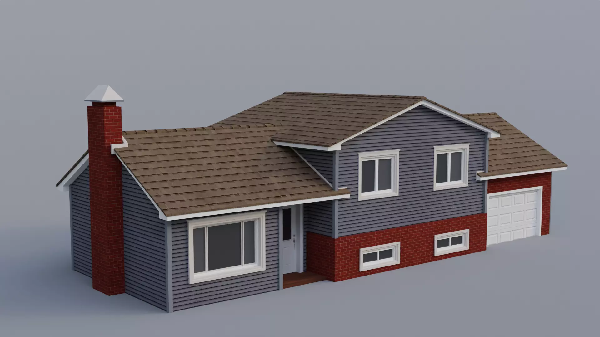 Low Poly house 18 Low-poly 3D model_0