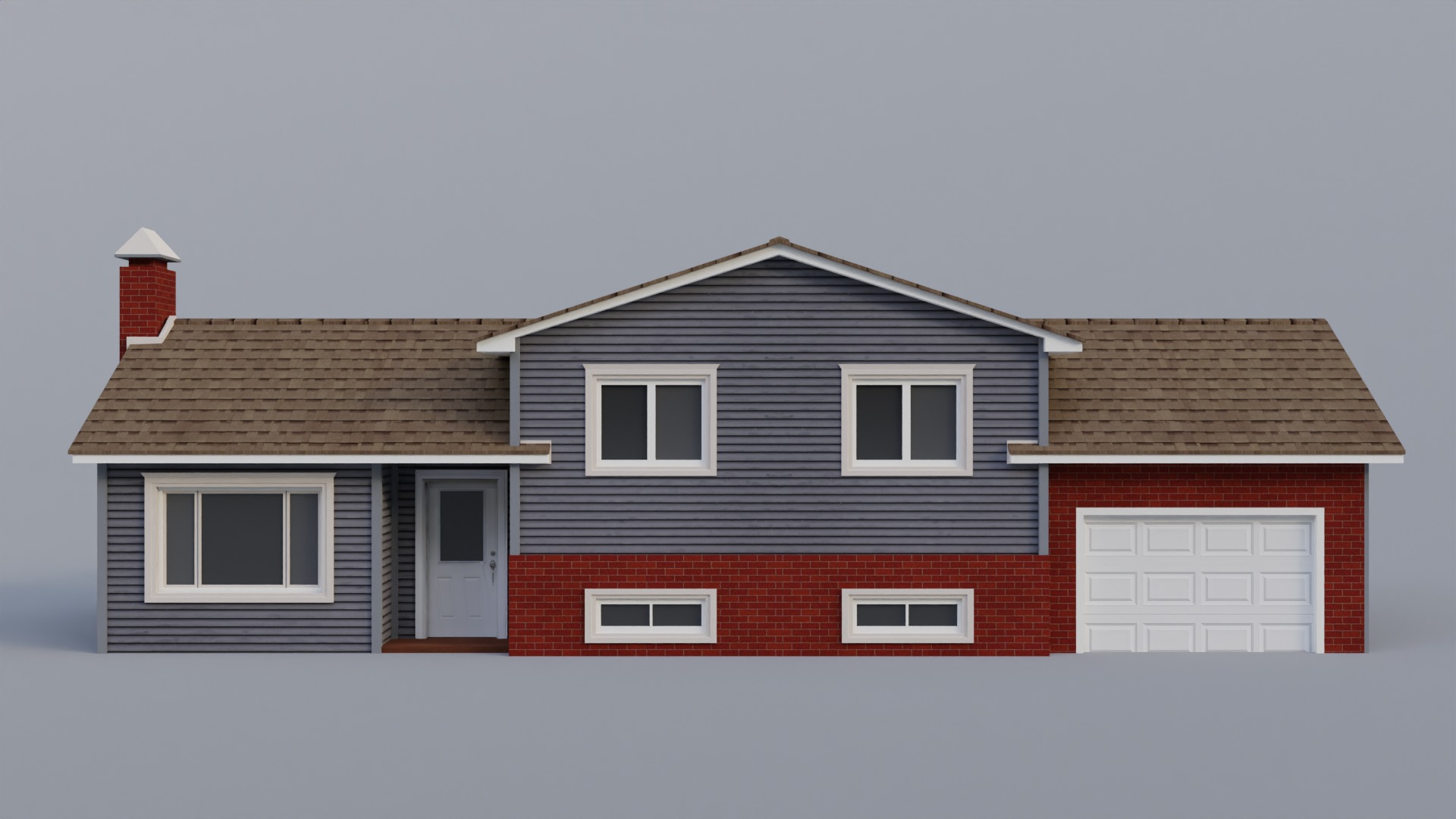 Low Poly house 18 Low-poly 3D model_1