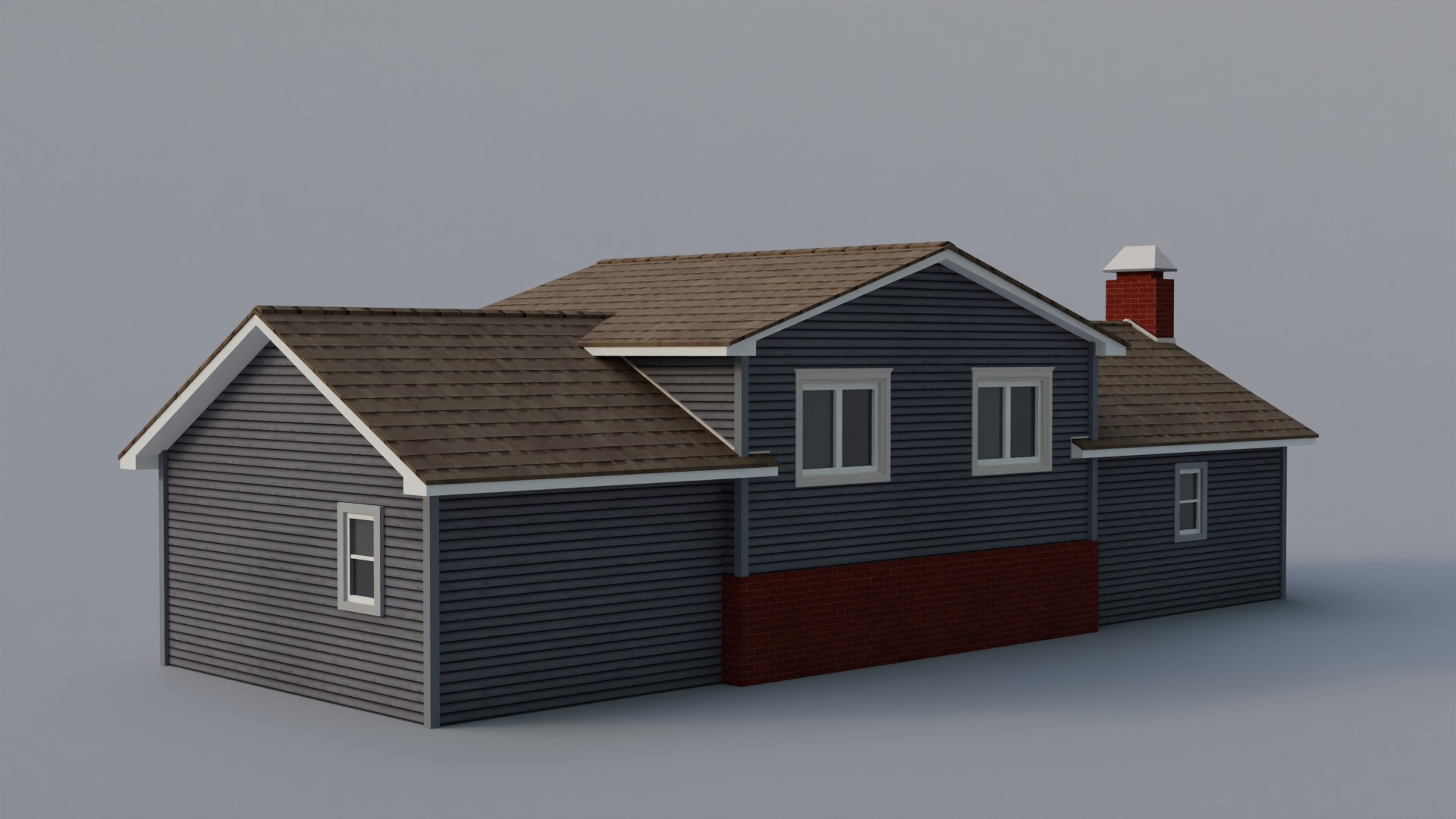 Low Poly house 18 Low-poly 3D model_7