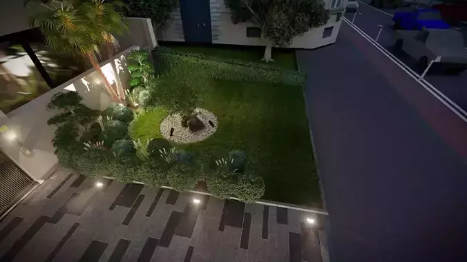 Garden design 3D model
