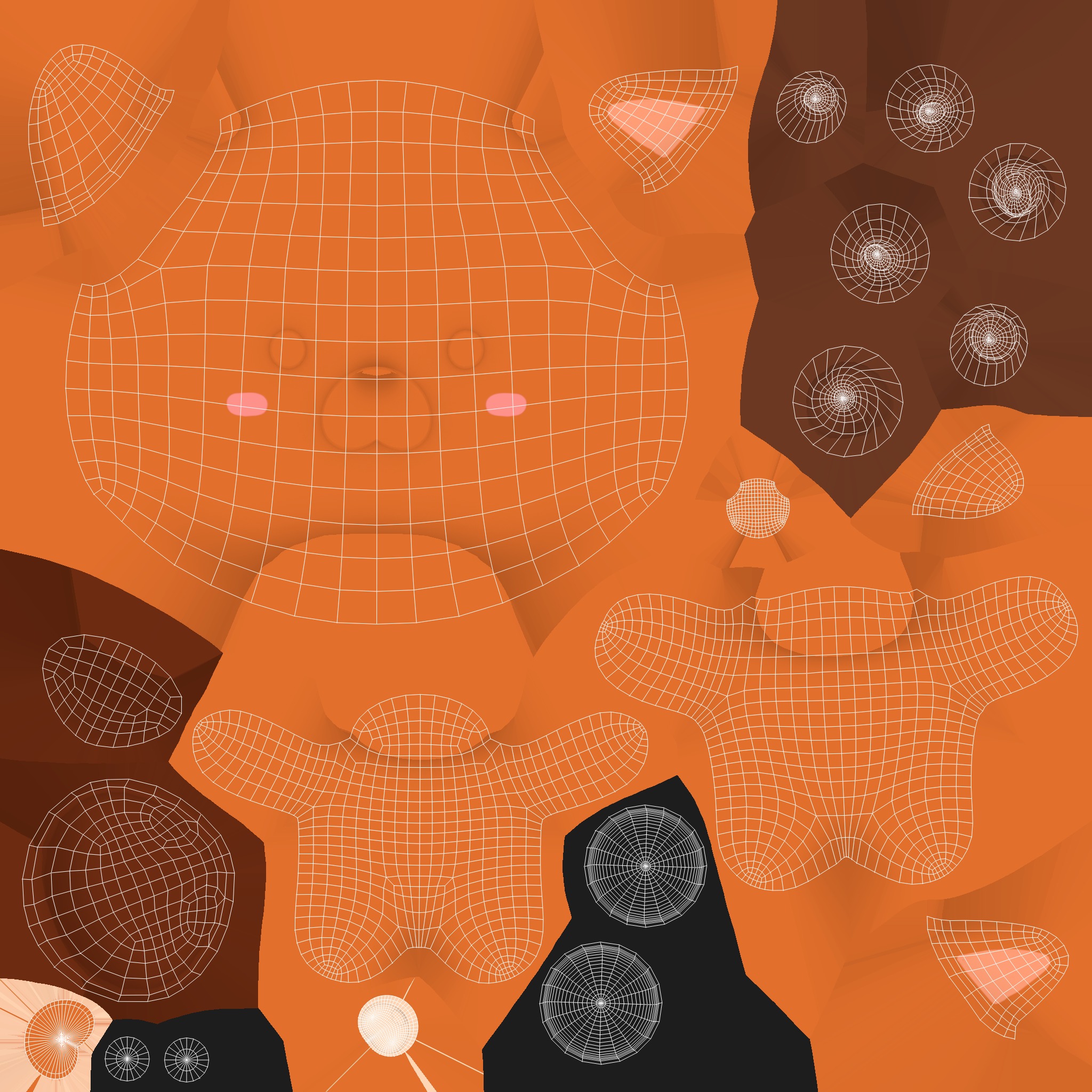 Character005 Chubby Deer Low-poly 3D model_11