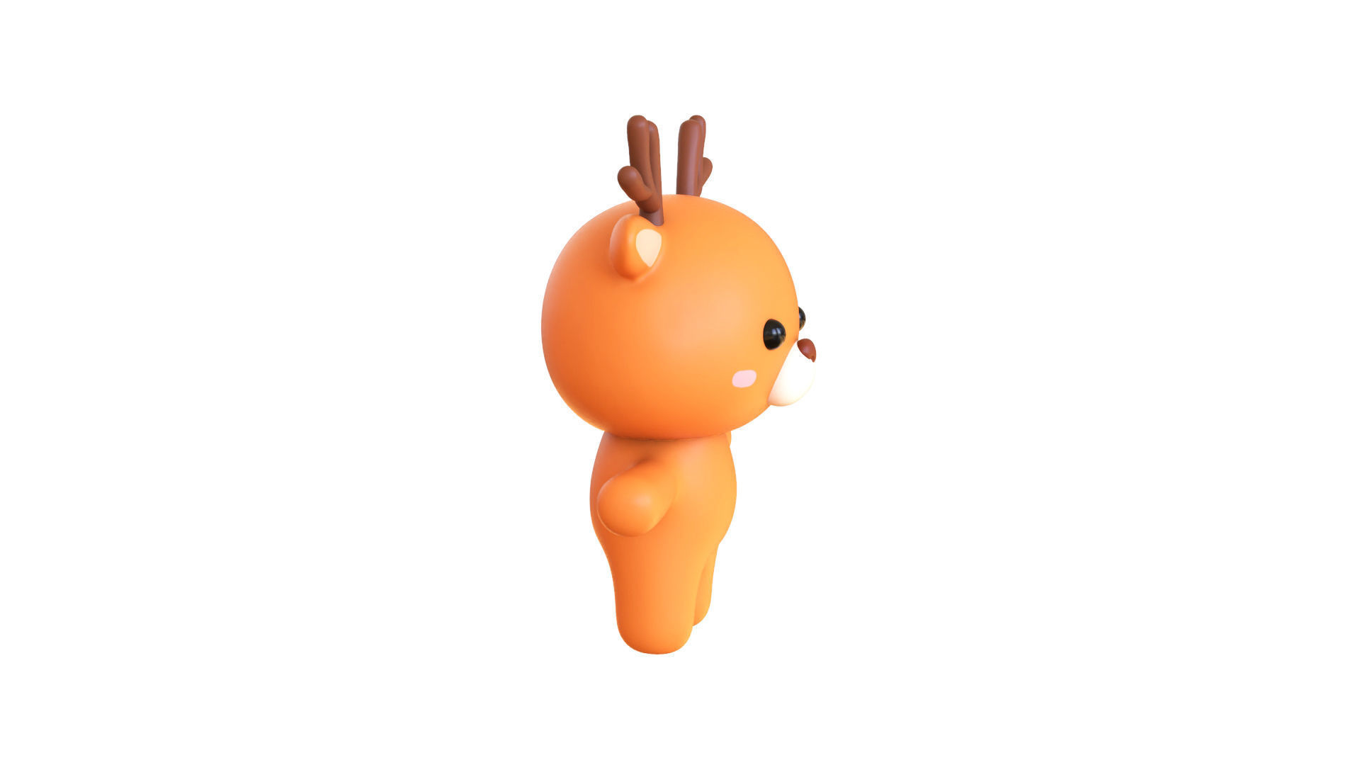 Character005 Chubby Deer Low-poly 3D model_17