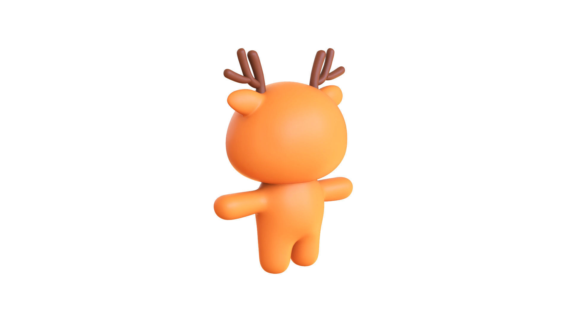 Character005 Chubby Deer Low-poly 3D model_13
