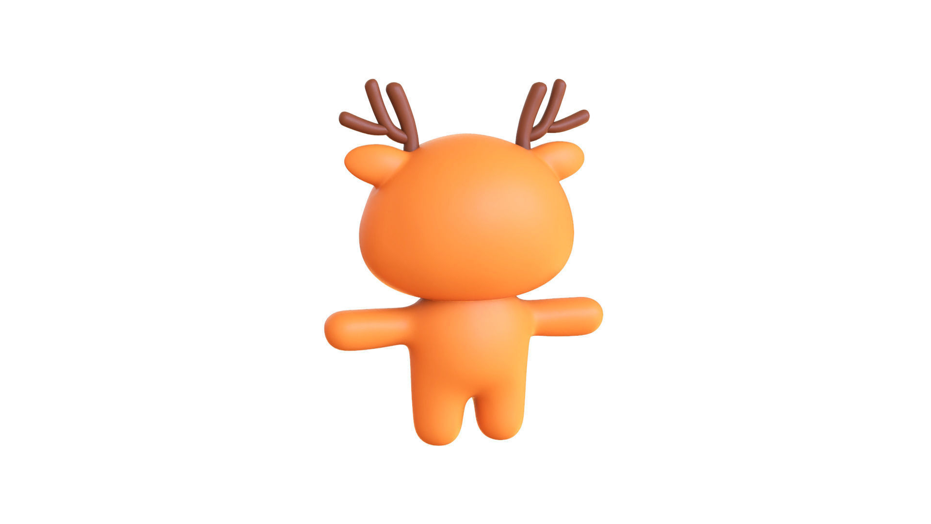 Character005 Chubby Deer Low-poly 3D model_14