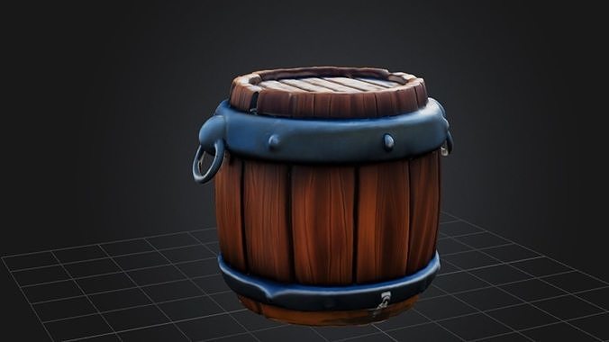 Wooden Barrel Render 3D model