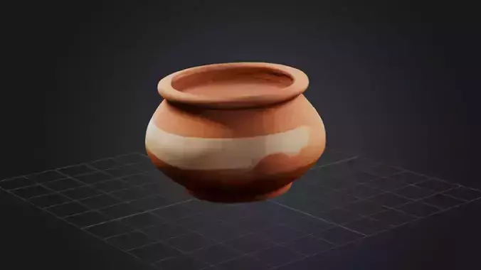 Smooth clay pot