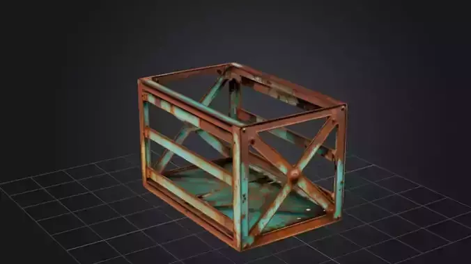 Rusty Metal Cage 3D model