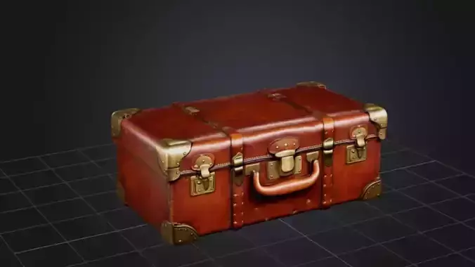 Old leather Suitcase