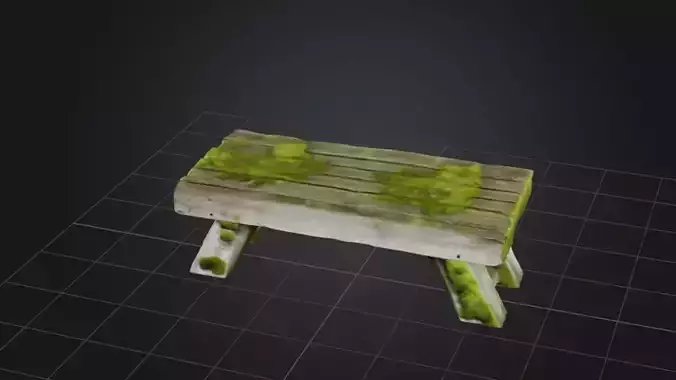 Mossy Wooden Tabletop