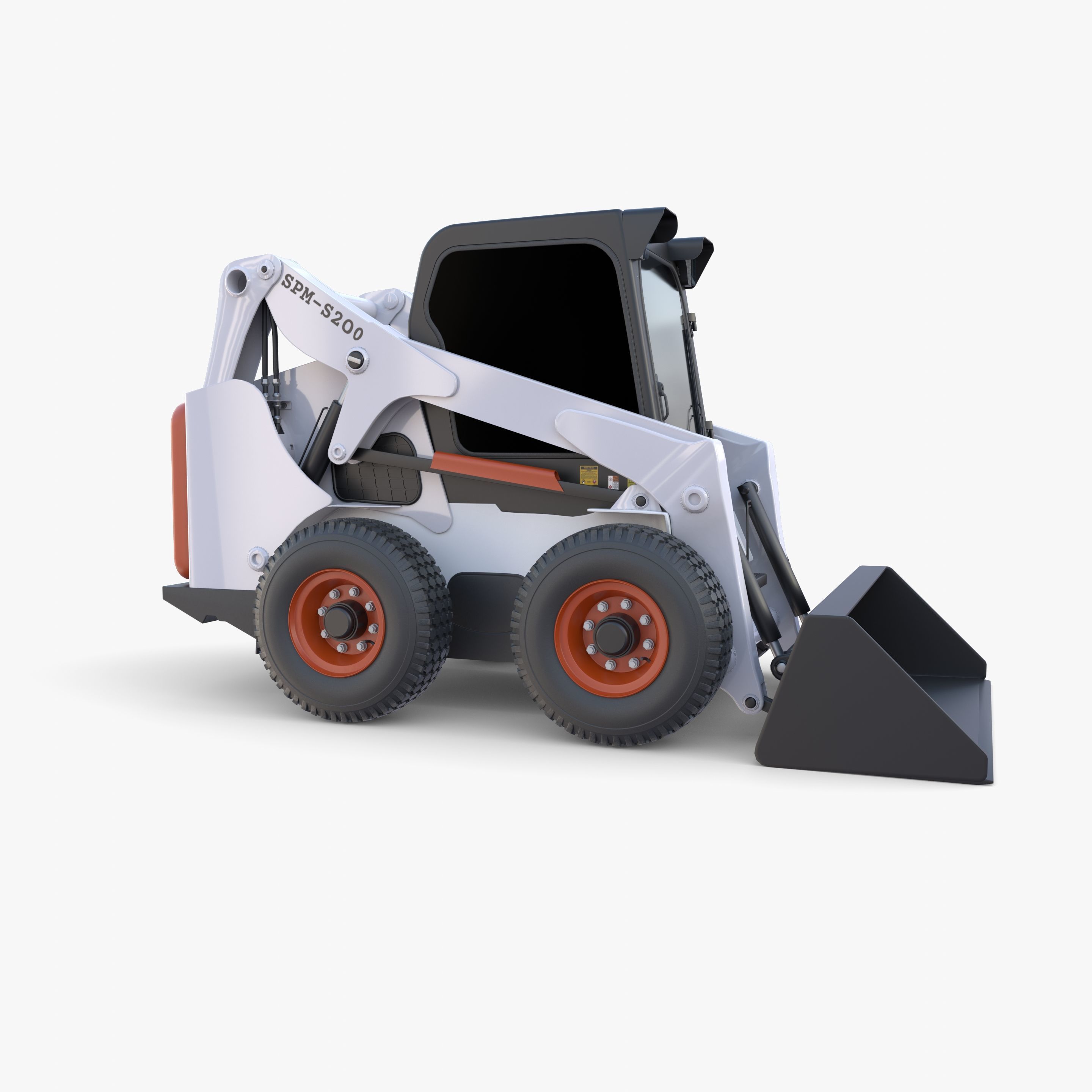 Skid steer loader V3 3D model_4