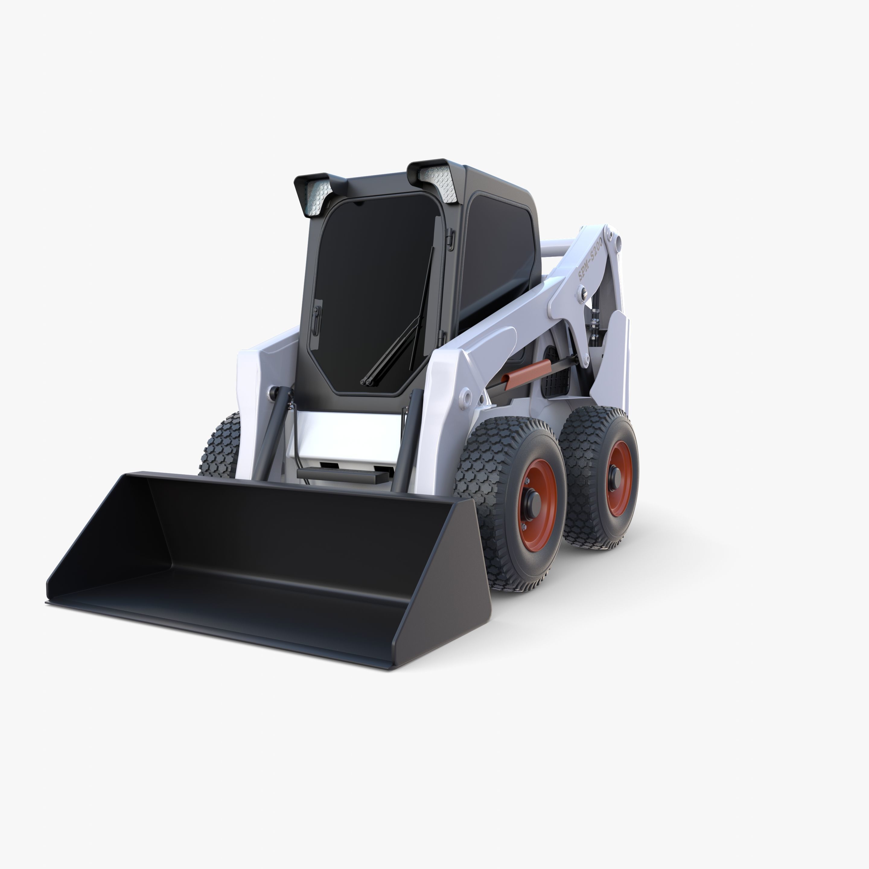 Skid steer loader V3 3D model_7