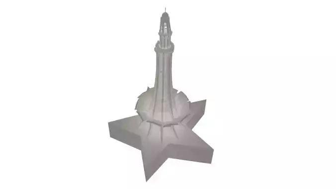 Optimized 3D Model of Minar-e-Pakistan - Game-Ready Asset
