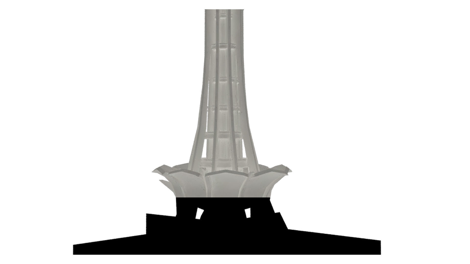 Optimized 3D Model of Minar-e-Pakistan - Game-Ready Asset Low-poly 3D model_6