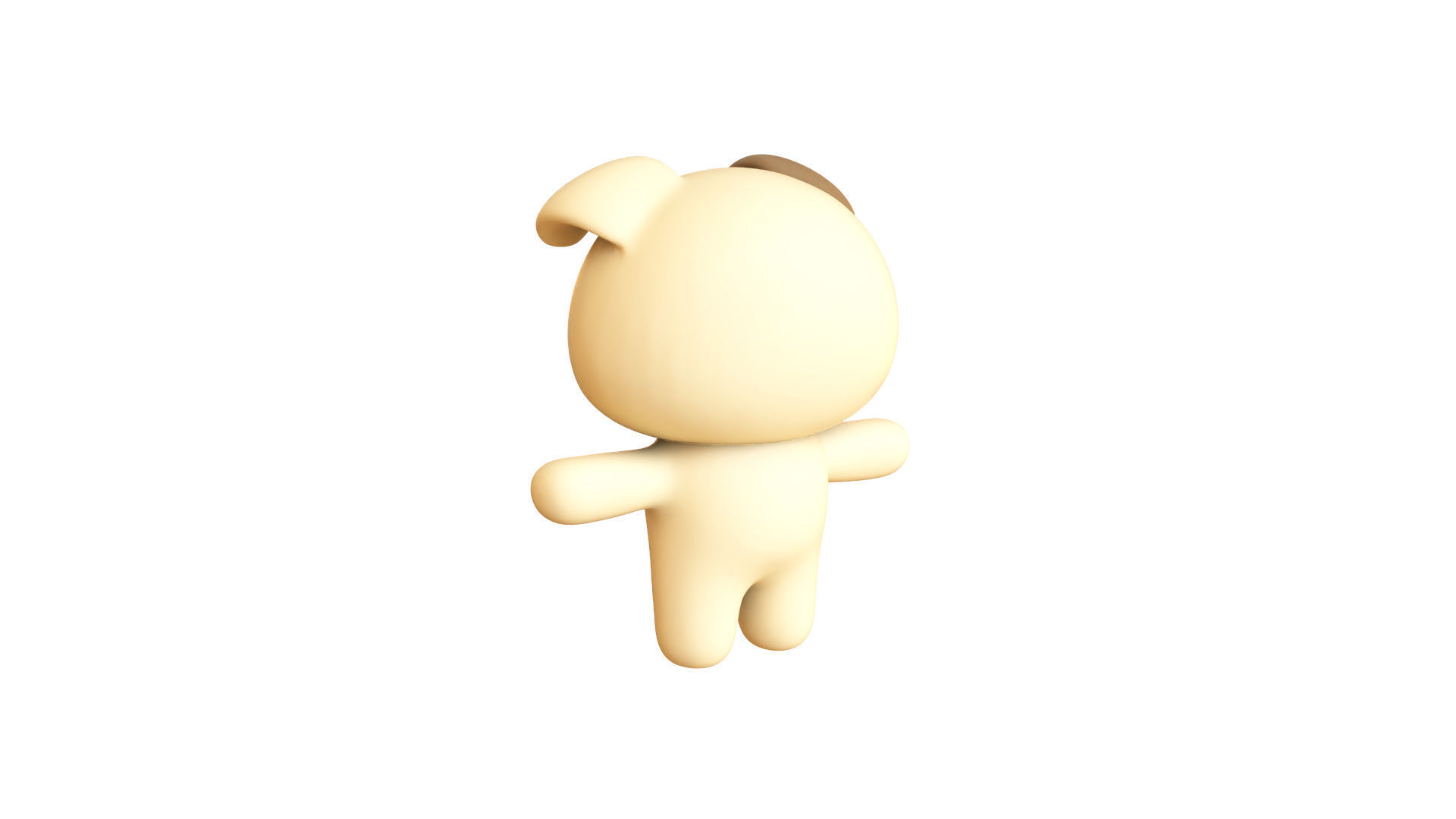 Character005 Chubby Dog Low-poly 3D model_12