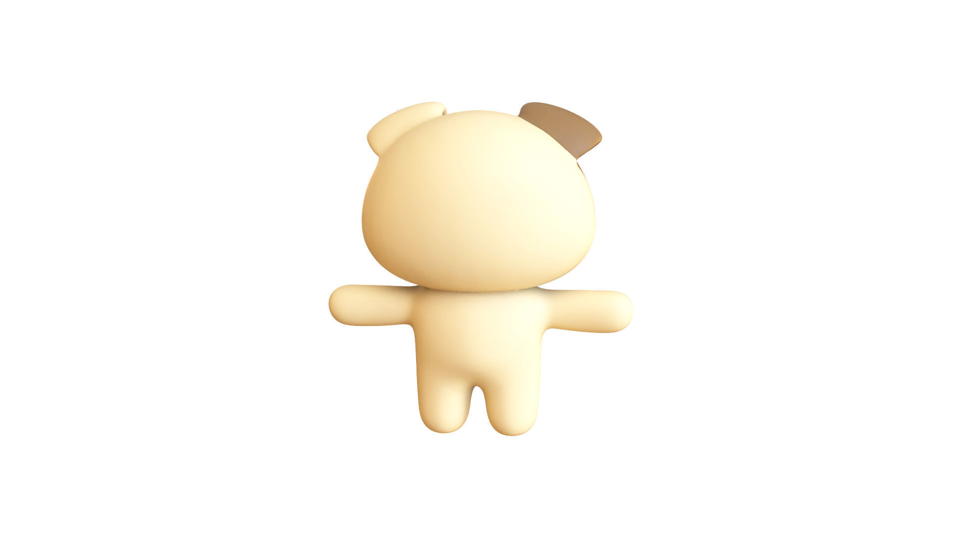 Character005 Chubby Dog Low-poly 3D model_14