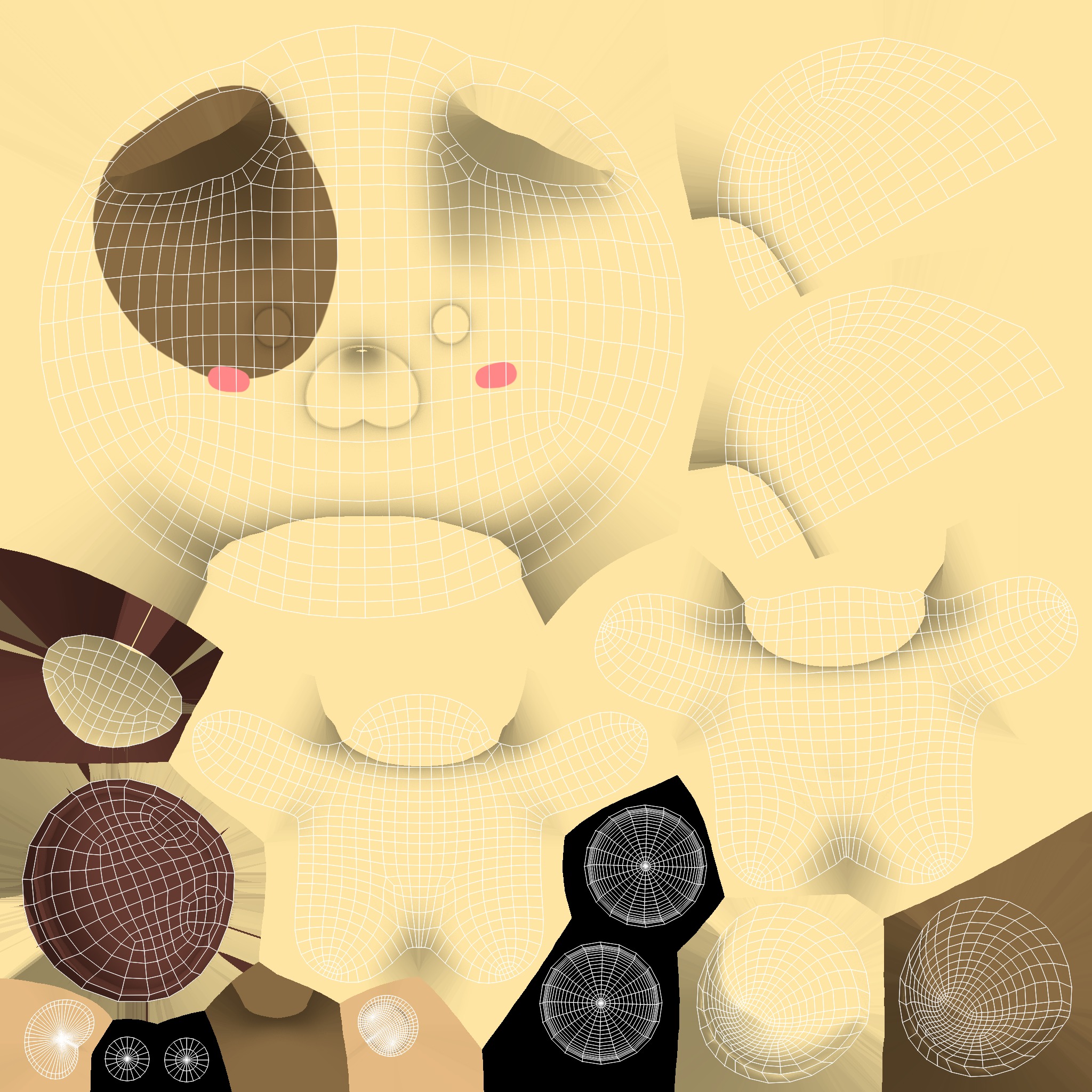 Character005 Chubby Dog Low-poly 3D model_11