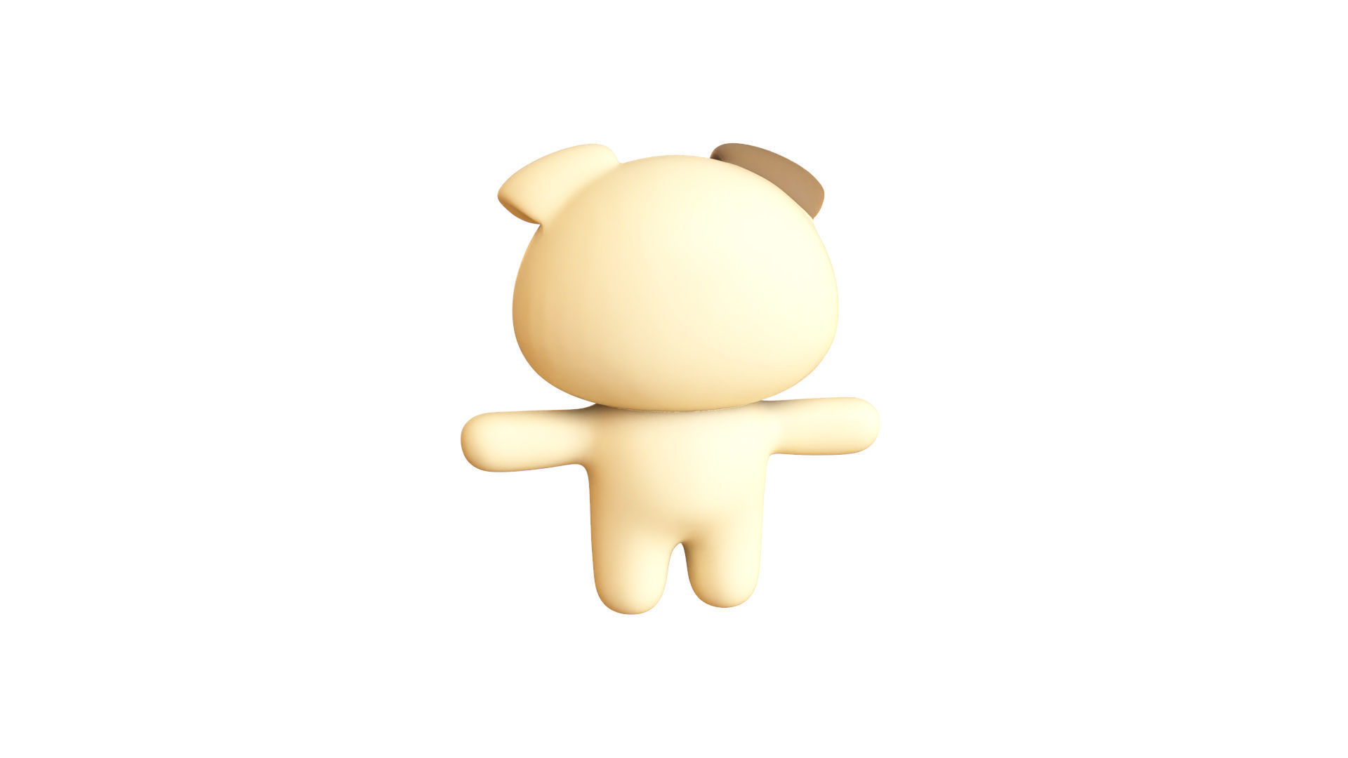 Character005 Chubby Dog Low-poly 3D model_13
