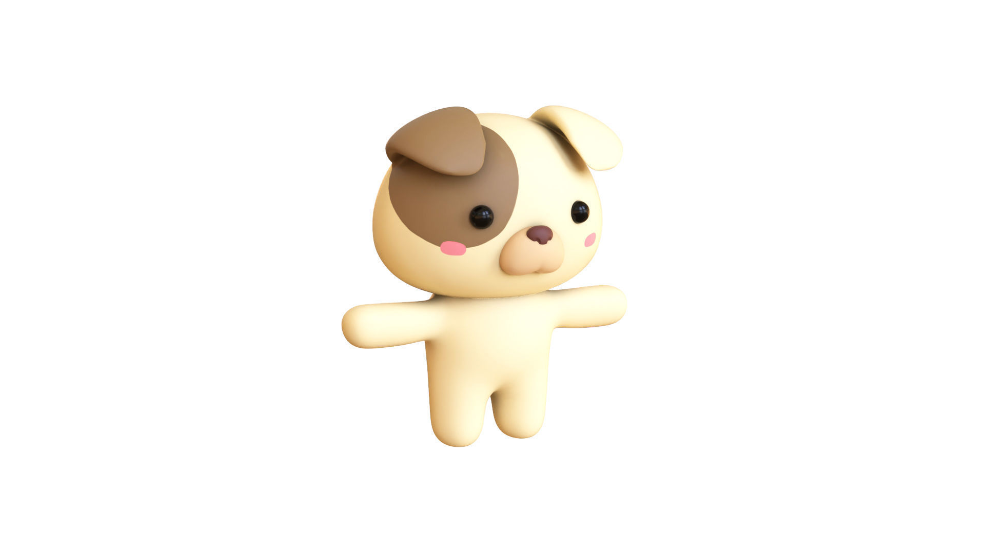 Character005 Chubby Dog Low-poly 3D model_18