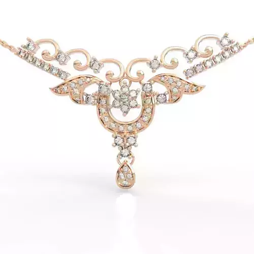 Angel Wing Diamond Necklace 