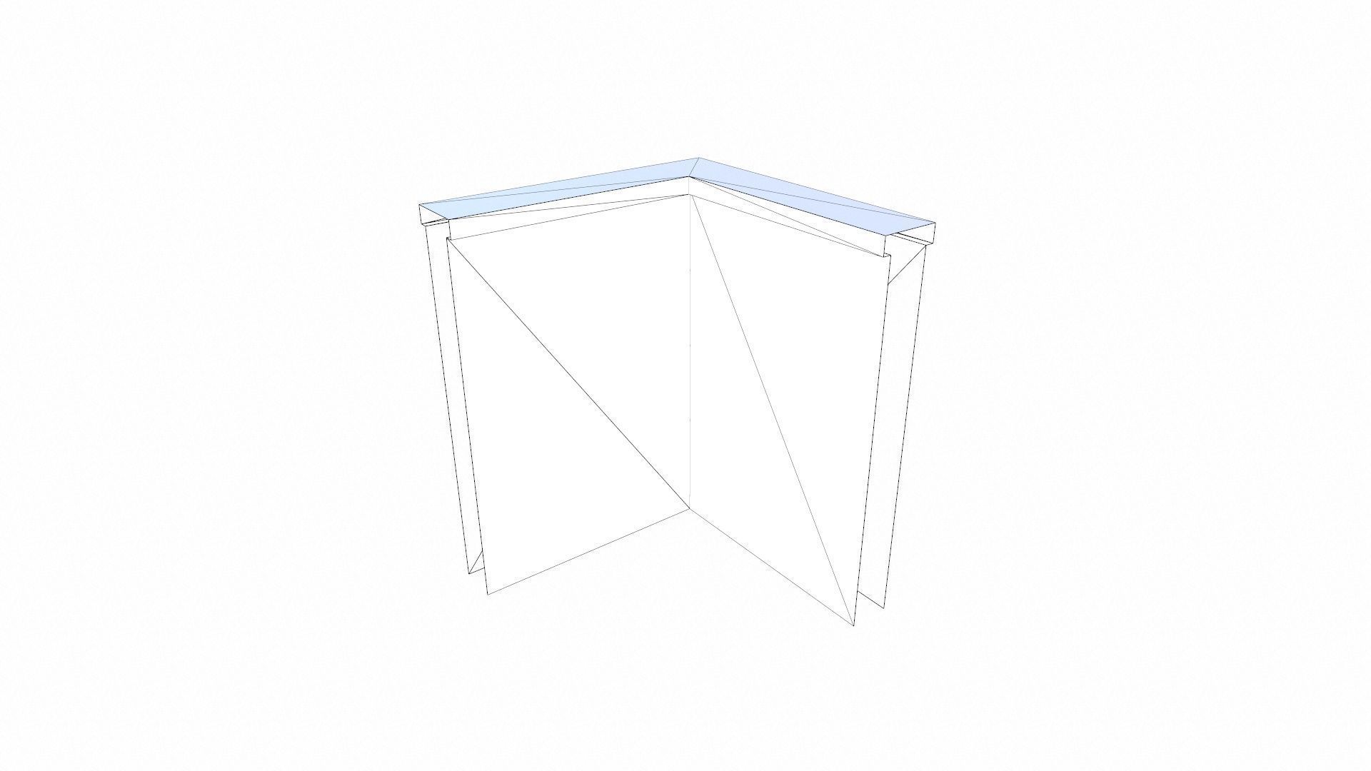 Concrete Fence Segment Low-poly 3D model_9