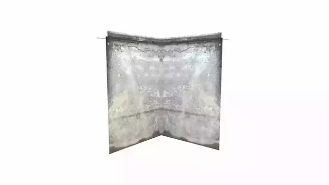 Concrete Fence Segment Low-poly 3D model