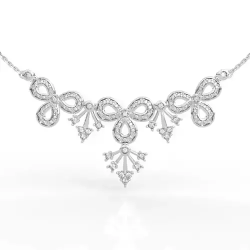 Teardrop Diamond Statement Necklace
