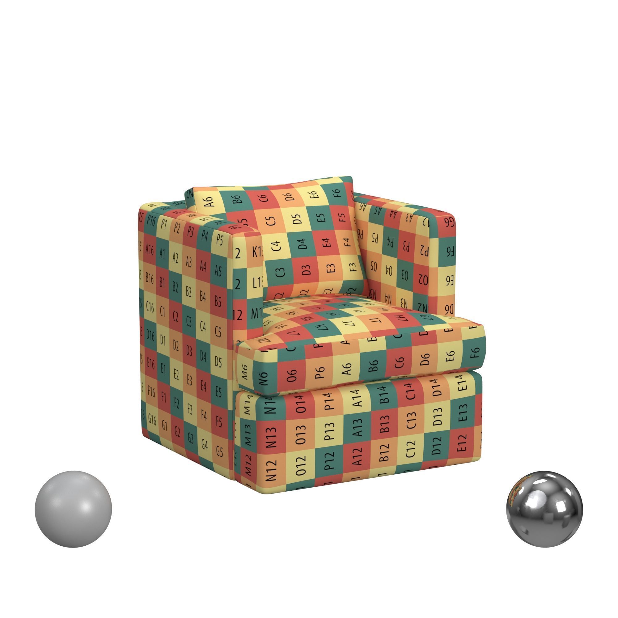 ELEVATED SWIVEL CHAIR - EASTERN KEY 3D model_2
