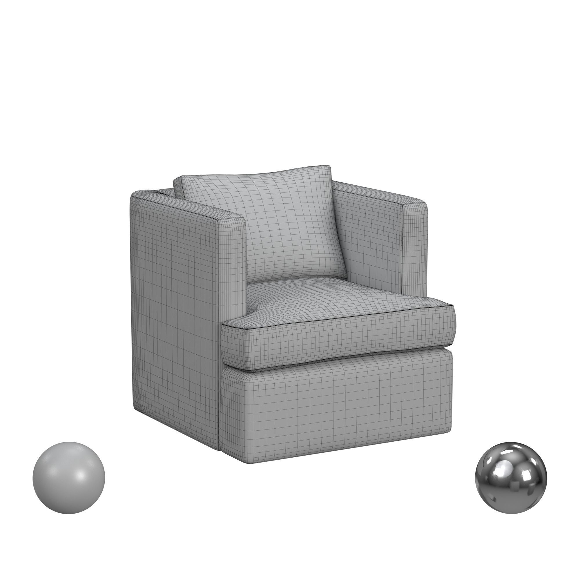 ELEVATED SWIVEL CHAIR - EASTERN KEY 3D model_3