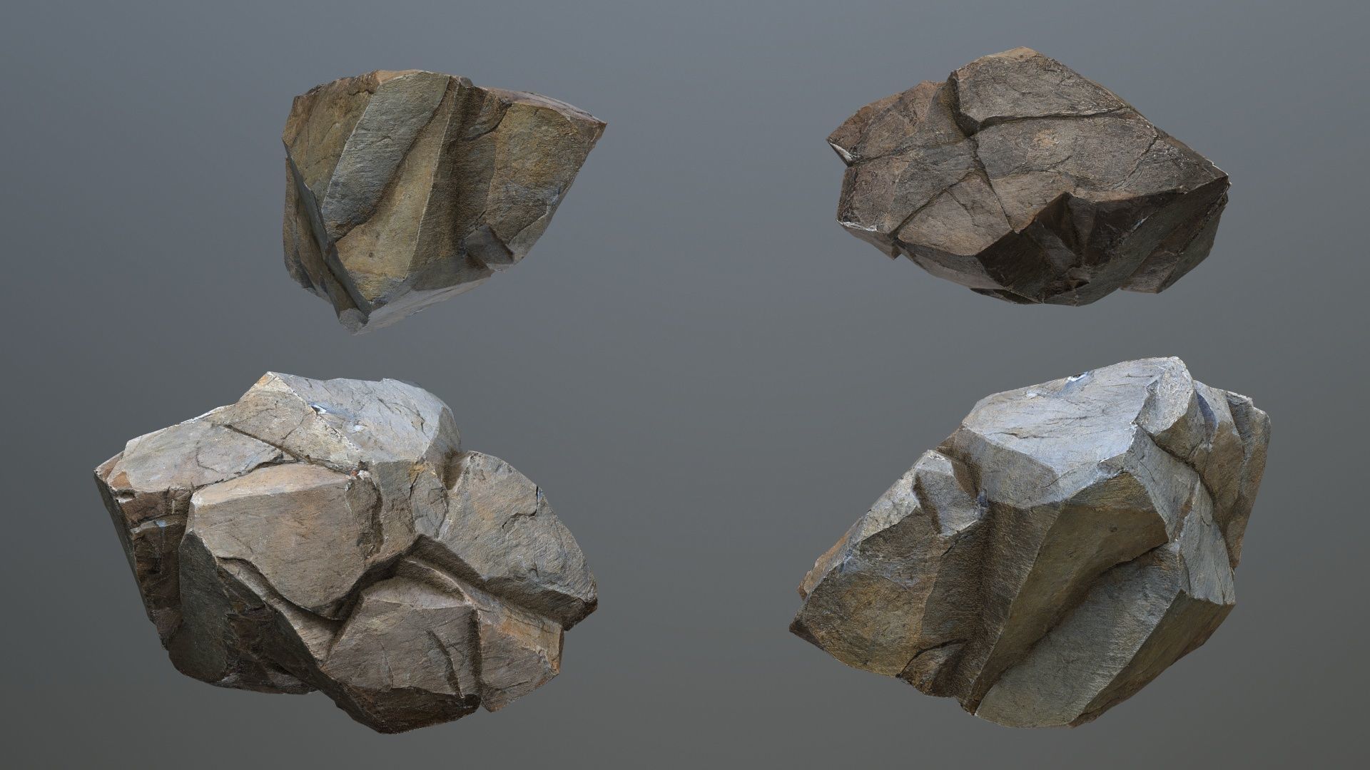 desert cliff rocks Low-poly 3D model_15