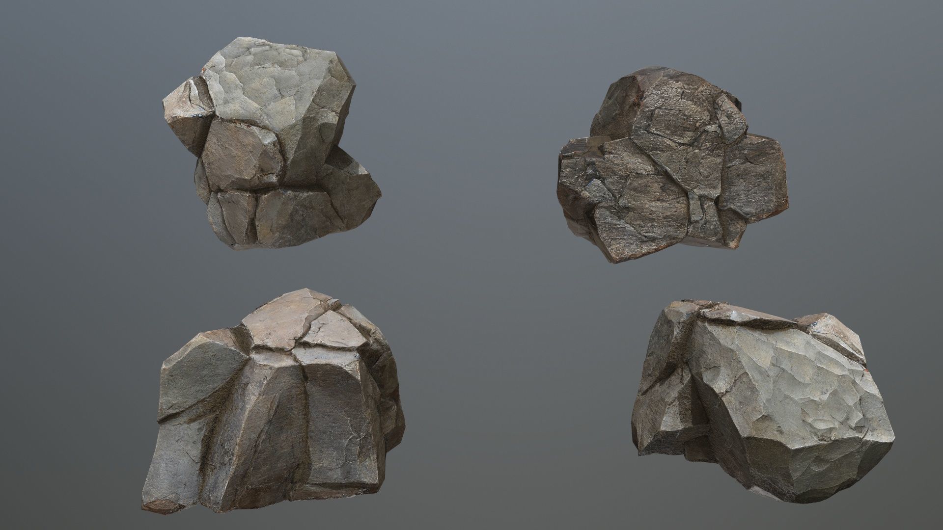 desert cliff rocks Low-poly 3D model_13