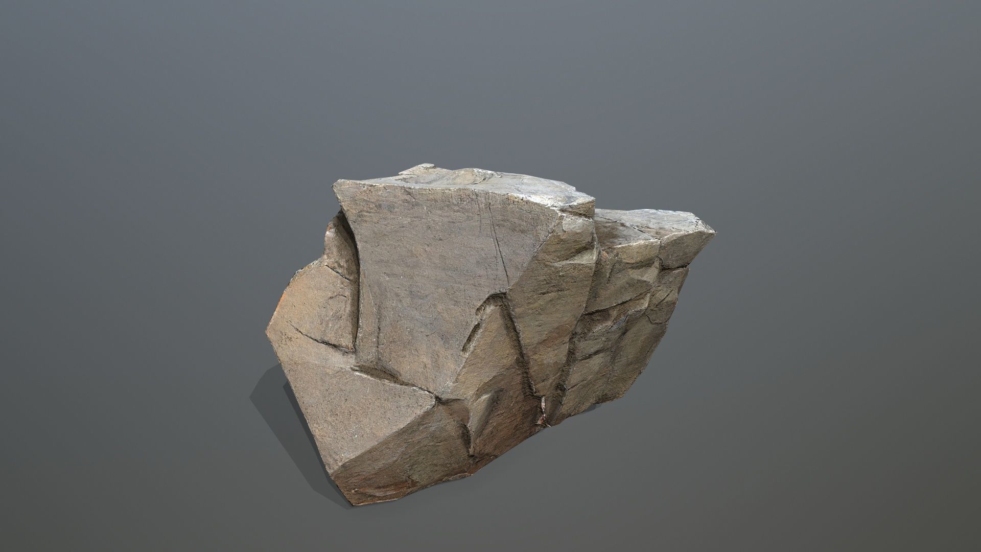 desert cliff rocks Low-poly 3D model_9
