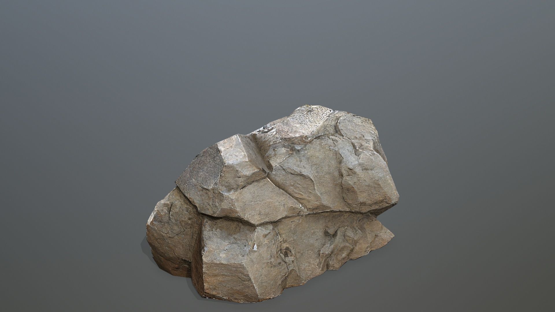 desert cliff rocks Low-poly 3D model_4