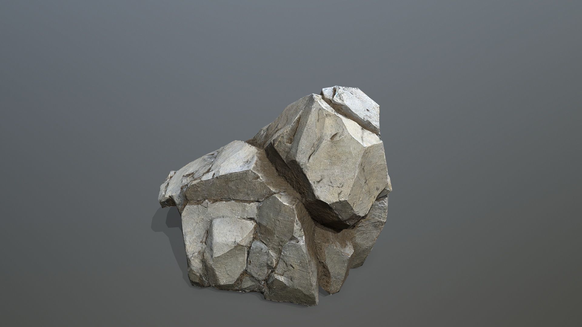 desert cliff rocks Low-poly 3D model_5