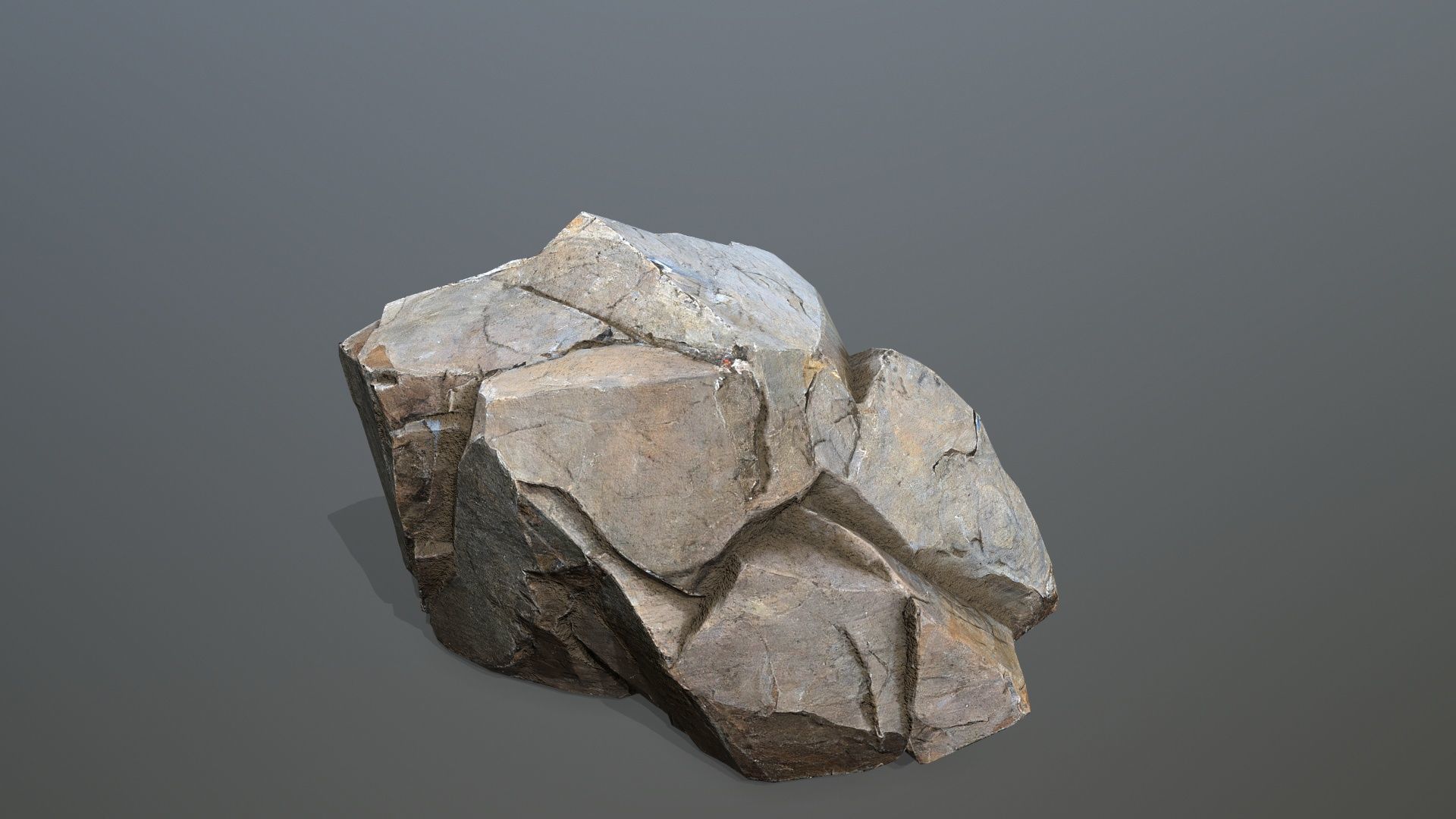 desert cliff rocks Low-poly 3D model_2
