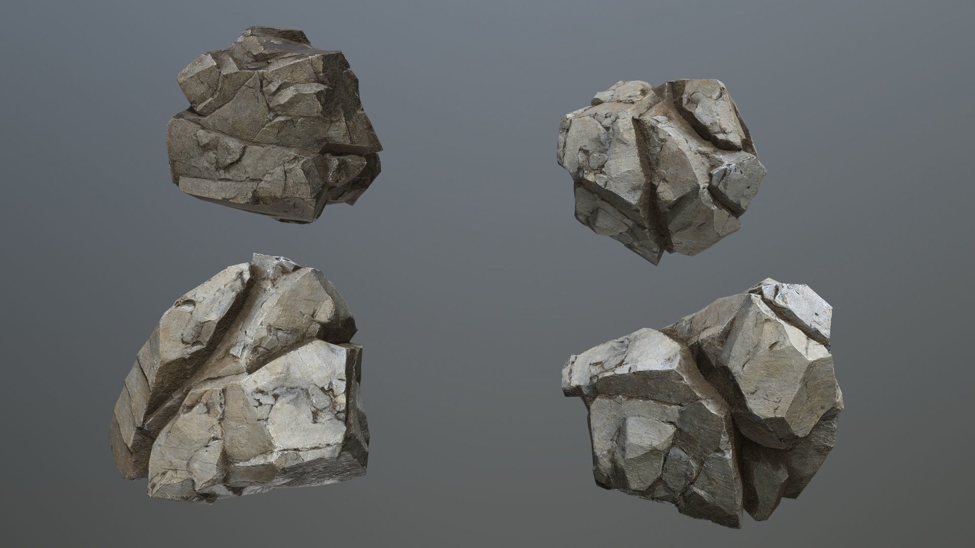 desert cliff rocks Low-poly 3D model_12