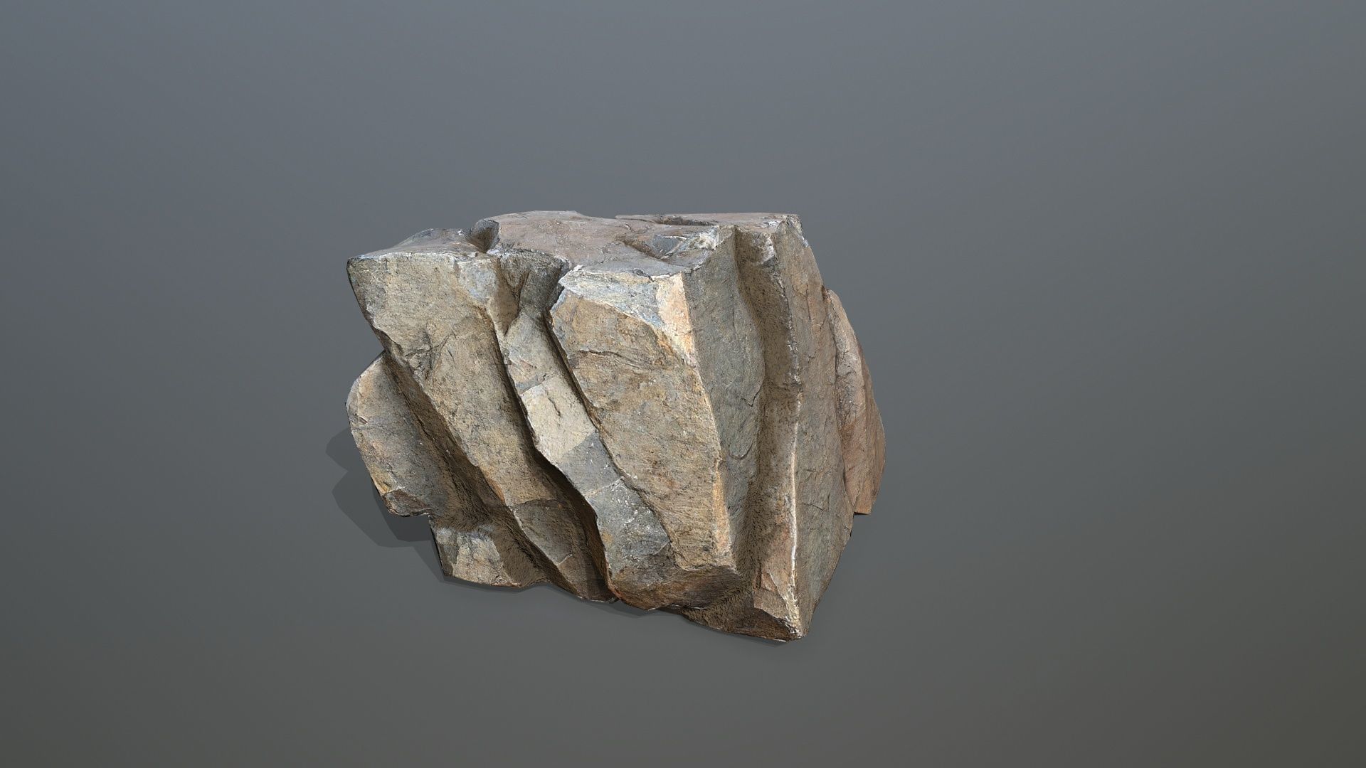 desert cliff rocks Low-poly 3D model_8