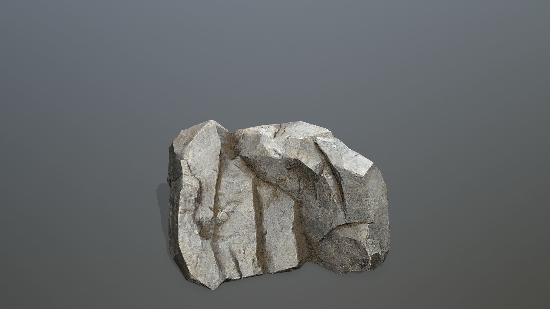 desert cliff rocks Low-poly 3D model_3