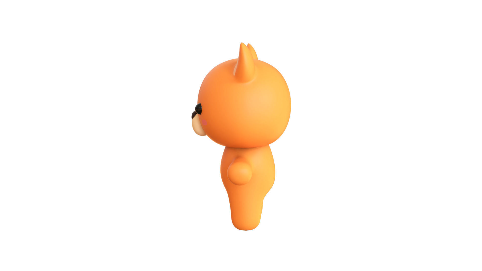 Character007 Chubby Fox  Low-poly 3D model_5