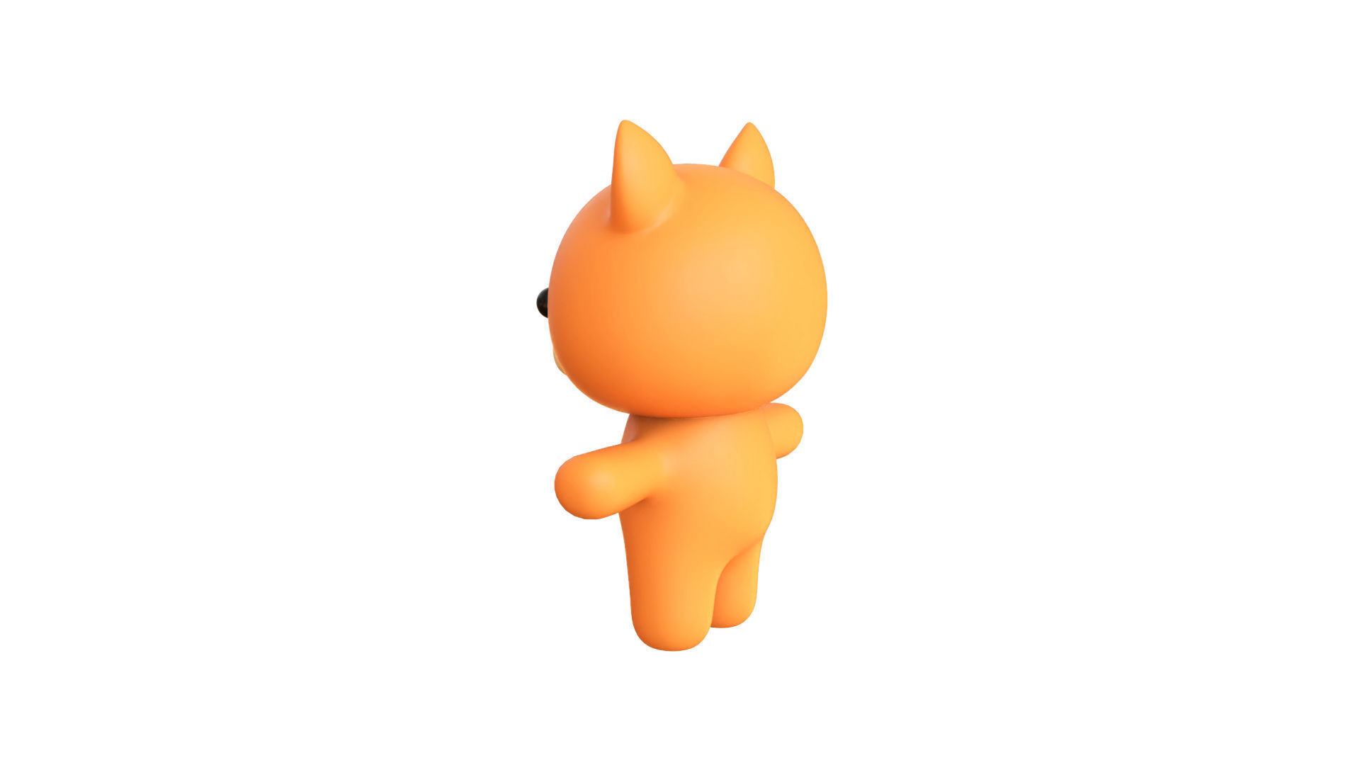 Character007 Chubby Fox  Low-poly 3D model_6