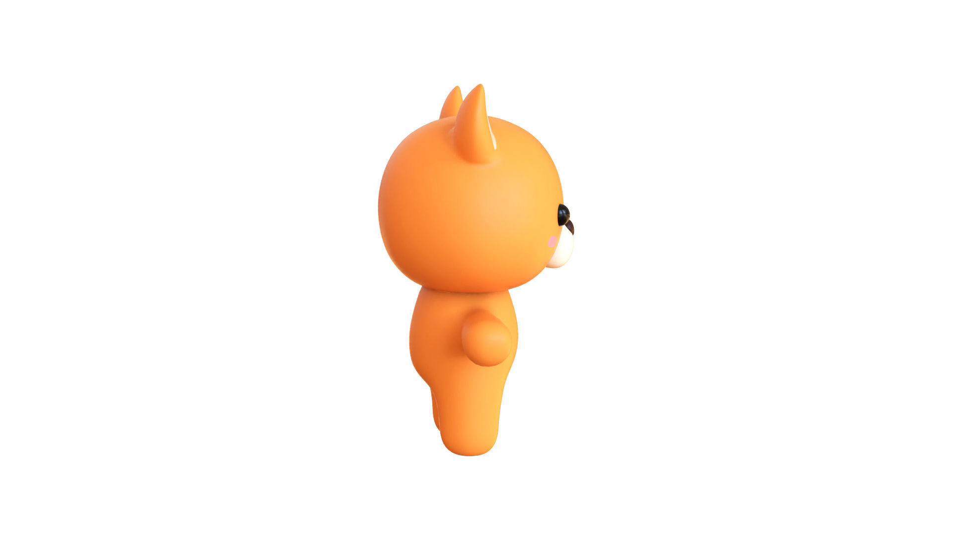 Character007 Chubby Fox  Low-poly 3D model_16