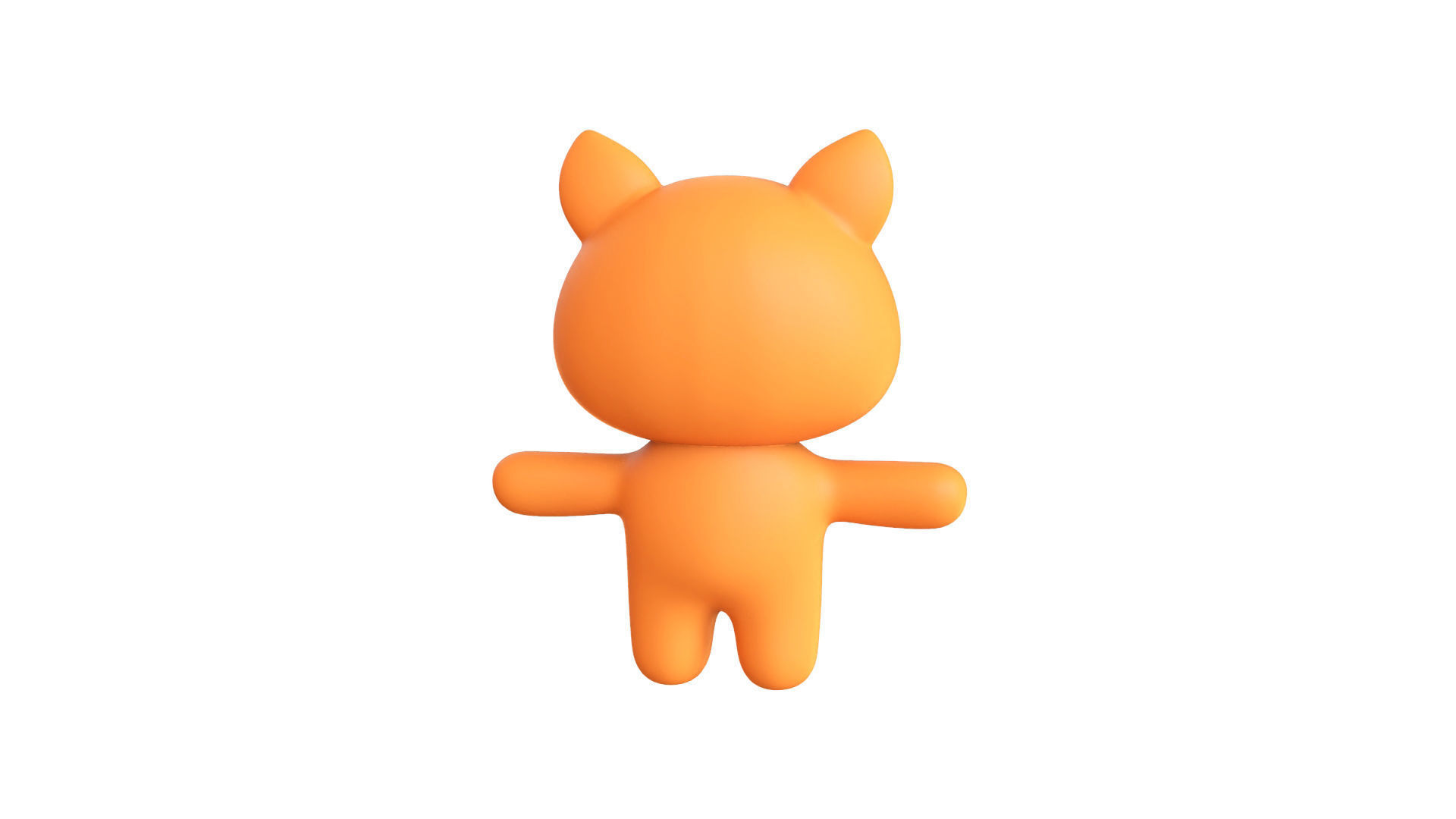 Character007 Chubby Fox  Low-poly 3D model_7