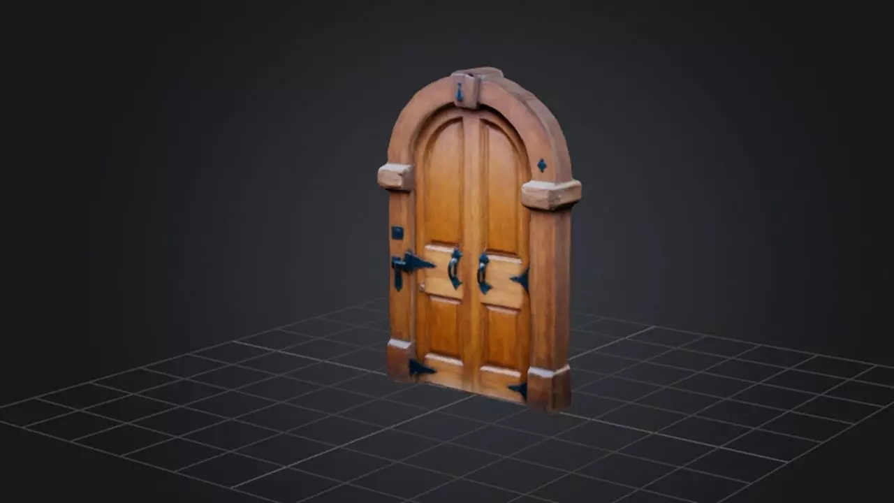 Wooden Door 3D model