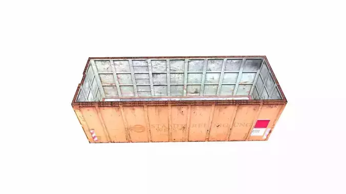 Industrial Waste Dumpster Low-poly 3D model