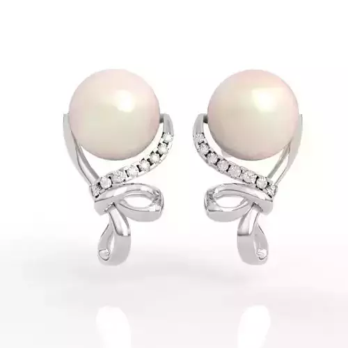 Effortless earrings with diamonds and pearls