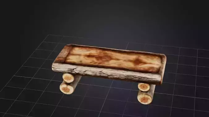 Rustic Log Bench