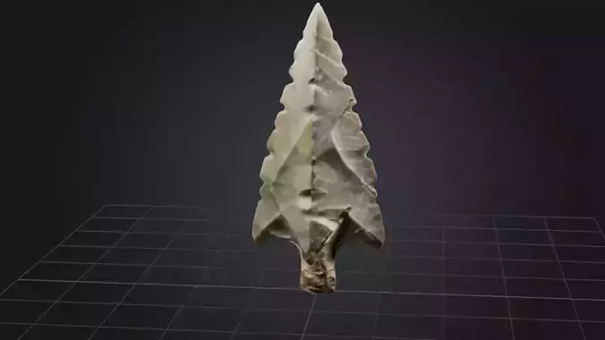 Primitive flint arrow 3D model