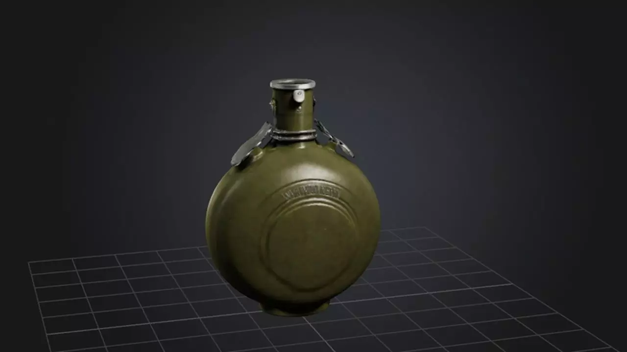 Canteen Classic 3D model_0