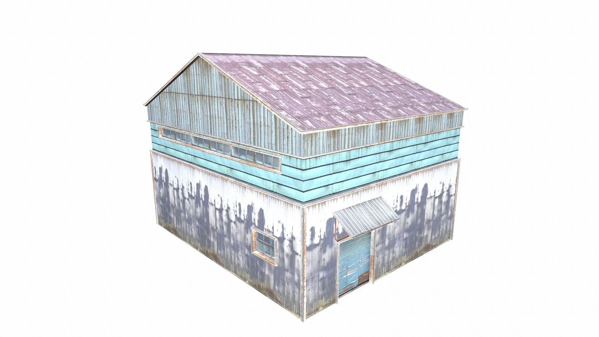 Industrial Warehouse Low-poly 3D model_7